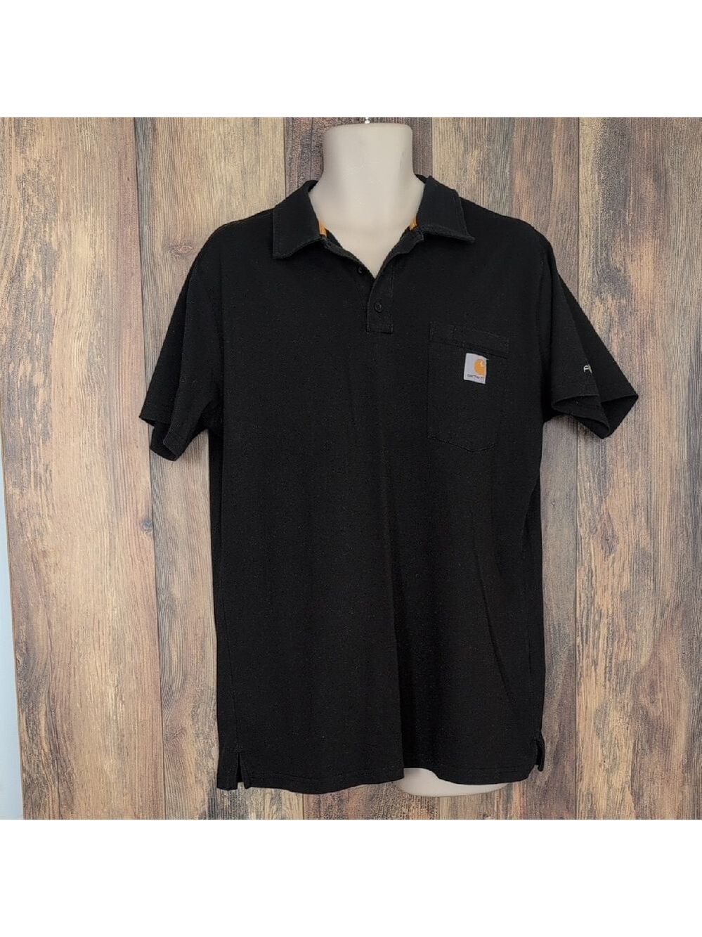 Carhartt Men's Classic Black Force Relaxed Fit Polo L                     M307